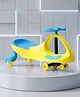 Babyhug Kids Twister Swing Car with Comfortable Seat - Blue & Yellow| Easy to Handle| Built for Rough Play| Encourages Physical Activity| Smooth Wheels| For Kids of 3 to 8 years| Sport Gift