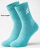 Pine Active Cotton Lycra Knit Breathable Calf Length Solid Color Athletic Socks - Aqua Blue
