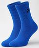 Pine Active Cotton Lycra Knit Breathable Calf Length Solid Color Athletic Socks - Royal Blue