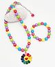 Lime By Manika Beaded & Floral Applique Detailed Jewellery Set - Multi Colour