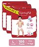 CPLsupersoft Baby Diaper Pant Style | Up to 12 Hours Absorption | 9 - 14 Kg | Pack of 3 - L (186 Pieces)