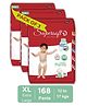 CPLsupersoft Baby Diaper Pant Style | Up to 12 Hours Absorption | 12 - 17 Kg | Pack of 3 - XL (168 Pieces)