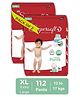 CPLsupersoft Baby Diaper Pant Style | Up to 12 Hours Absorption | 12 - 17 Kg | Pack of 2 - XL (112 Pieces)