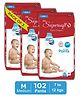 CPLsupersoft Baby Diaper Pant Style | Up to 12 Hours Absorption | 7 - 12 Kg | Pack of 3 - M (102 Pieces)