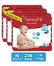 CPLsupersoft Baby Diaper Pant Style | Up to 12 Hours Absorption | 7 - 12 Kg | Pack of 3 - M (216 Pieces)