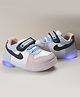 FEETWELL SHOES Colour Blocked Velcro Closure LED Shoes - Peach