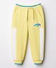 Babyhug Cotton Knit Full Length Lounge Pant With Text Print - Yellow