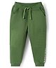 Babyhug Looper Knit Full Length Lounge Pant With Text Print - Olive Green