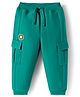 Babyhug Cotton Knit Full Length Lounge Pant With Text Badge - Mint Green