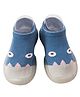 Neska Moda Animal Designed Socks Shoes - Blue & Grey