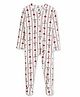 Cocoon Care Bamboo Cotton Knit Full Sleeves Bowheart Printed Sleepsuit - Multi Colour