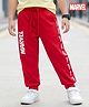 Pine Kids Marvel Terry Knit Full Length Lounge Pant with Marvel Graphic & Tape Detailing - Red