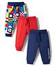 Babyhug Cotton Knit Full Length Printed Lounge Pants Pack Of 3 - Multicolour