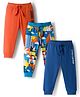 Babyhug Cotton Knit Full Length Nautical Theme Printed Lounge Pants Pack Of 3 - Multicolour