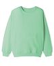 KAVEE Terry Knit Full Sleeves Solid Light Winter Sweatshirt  - Olive Green
