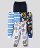 Kidi Wav Pack Of 4 Striped & Space Theme Printed Pyjamas - Multi Colour