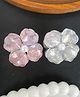 Radhya accessories Set Of 2 Holographic Floral Designed Claw Clip - Multi Colour