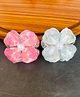 Radhya accessories Set Of 2 Holographic Floral Designed Claw Clip - Multi Colour