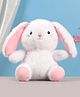 Furry Pals Rabbit Plush Soft Toy White & Pink - Height 22 cm