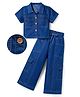 OLLINGTON ST. Cotton Half Sleeves Co-ords Denim Shirt & Denim Pant Set - Indigo