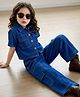 OLLINGTON ST. Cotton Half Sleeves Co-ords Denim Shirt & Denim Pant Set - Indigo