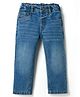 Simply Premium Denim Full Length Washed Jeans - Blue
