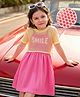 Hola Bonita Knit Frock with Half Sleeves Jacket - Yellow & Pink