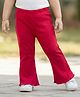 Babyhug Cotton Knit Full Length Solid Color Flared Legging - Maroon