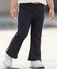 Babyhug Cotton Knit Full Length Solid Color Flared Legging - Black