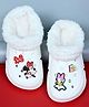 Yellow Bee Disney Featuring Minnie Mouse & Daisy Duck Applique Detailed Perforated Plush Line Detailed Clogs - White