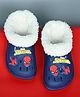 Yellow Bee Marvel Featuring Spider Man Applique Detailed Perforated Plush Line Detailed Clogs - Navy Blue