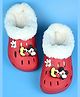Yellow Bee Disney Featuring Mickey Mouse Applique Detailed Perforated Plush Line Detailed Clogs - Red