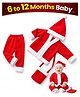 Fiddlerz Santa Claus Dress Synthetic Woven - Red
