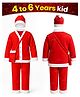 Fiddlerz Santa Claus  Christmas Costume Dress with Jacket Pant Cap Pouch Santa Dress -Red