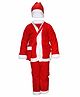 Fiddlerz Santa Claus Dress for Kids Christmas Costume Dress with Jacket Pant Cap Pouch - Red