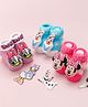 Yellow Bee Disney Featuring Pack Of 3 Minnie Mouse Daisy Duck & Olaf Designed Socks - Multi Colour
