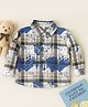 Googo Gaaga Cotton Woven Full Sleeves Checked Colour Splash Printed Shirt - Blue