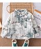 Googo Gaaga Cotton Woven Full Sleeves Typography Printed Tie Dye Shirt - Green