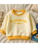 Googo Gaaga Cotton Knit Full Sleeves Aliangzai Text Printed Light Winter Sweatshirt - Yellow