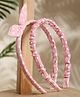 Stol'n Set Of 2 Polka Dots Designed Knot Detailed Hair Bands - Pink