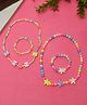 Stol'n Set of 4 Bow & Star Designed Beads Embellished Necklaces & Bracelets Set - Multi Colour