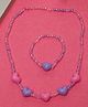 Stol'n Set of 2 Heart Designed Beads Embellished Necklace & Bracelet Set - Multi Colour