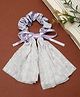 Stol'n Floral Designed Bow Applique Detailed Scrunchie - Purple