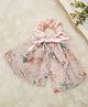 Stol'n Floral Designed Bow Applique Detailed Scrunchie - Peach