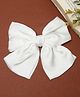 Stol'n Bow Applique Detailed Solid Hair Clip - White