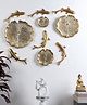 Amaya Decors Gold Aluminium Fish & Plate Wall Art Set of 10
