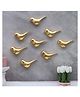 Amaya Decors Gold Small Alumininium Bird Set of 8