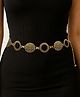 SYGA Women's Adjustable Antique Round Golden Metal Waist Chain - Gold-91 g