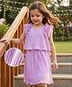 Hola Bonita Knit Sleeveless Pleated Fabric Solid Dress - Lavender