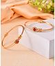 VALLEY OF JEWELLERY - Set Of 2 Gold-Plated Red Stone-Studded Bangles Gold - 30 g